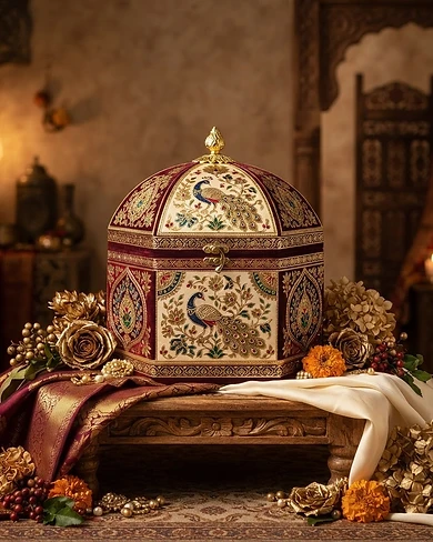 Royal Peacock Heritage Decorative Dome Gift Box