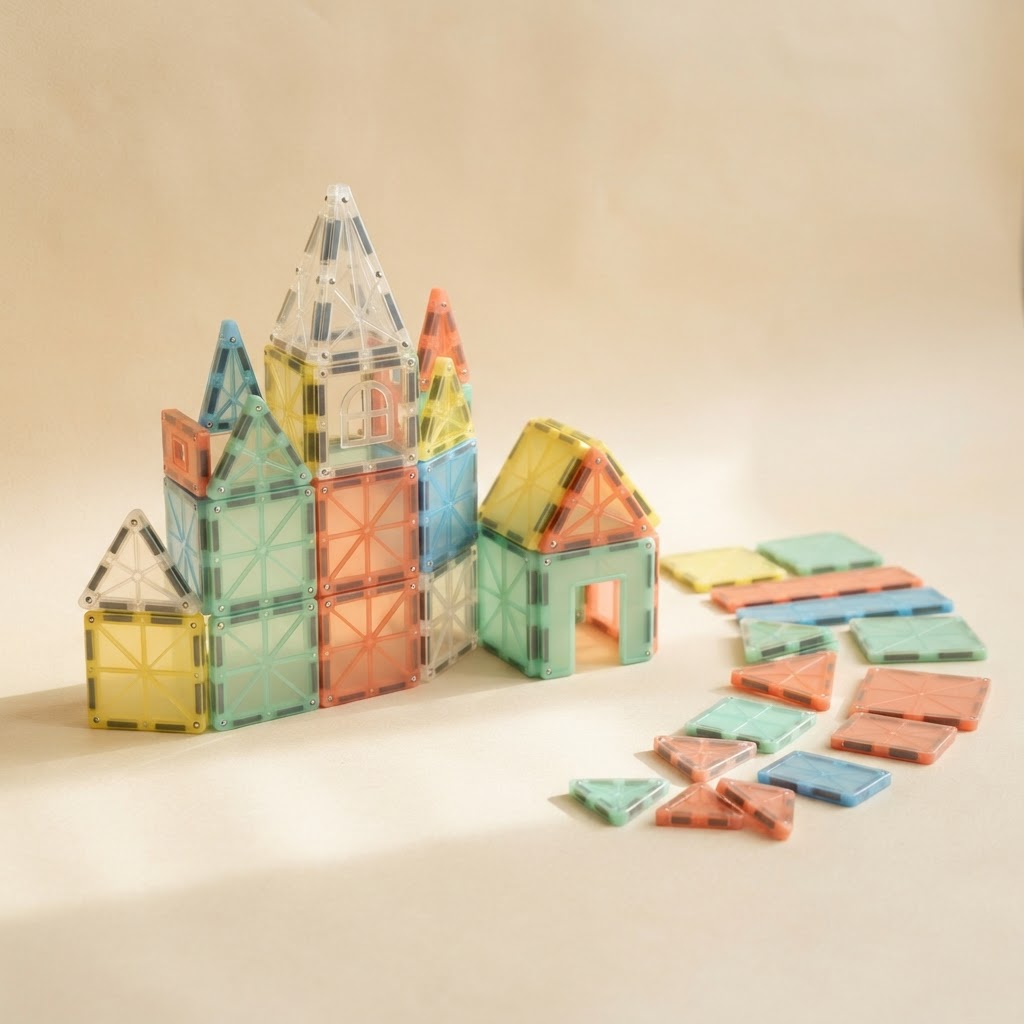 Spark Magnetic Tiles in Pastel mix