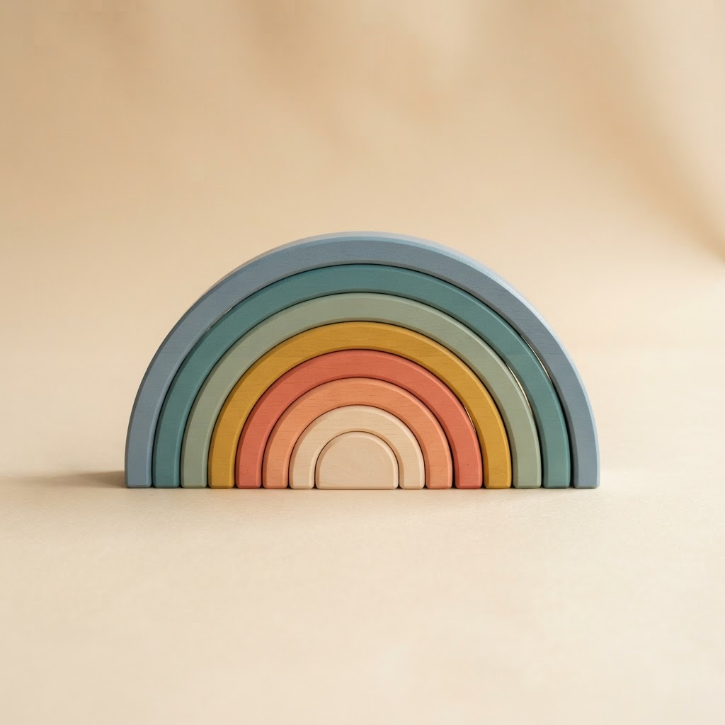 Rainbow Stacking Arches in Pastel rainbow