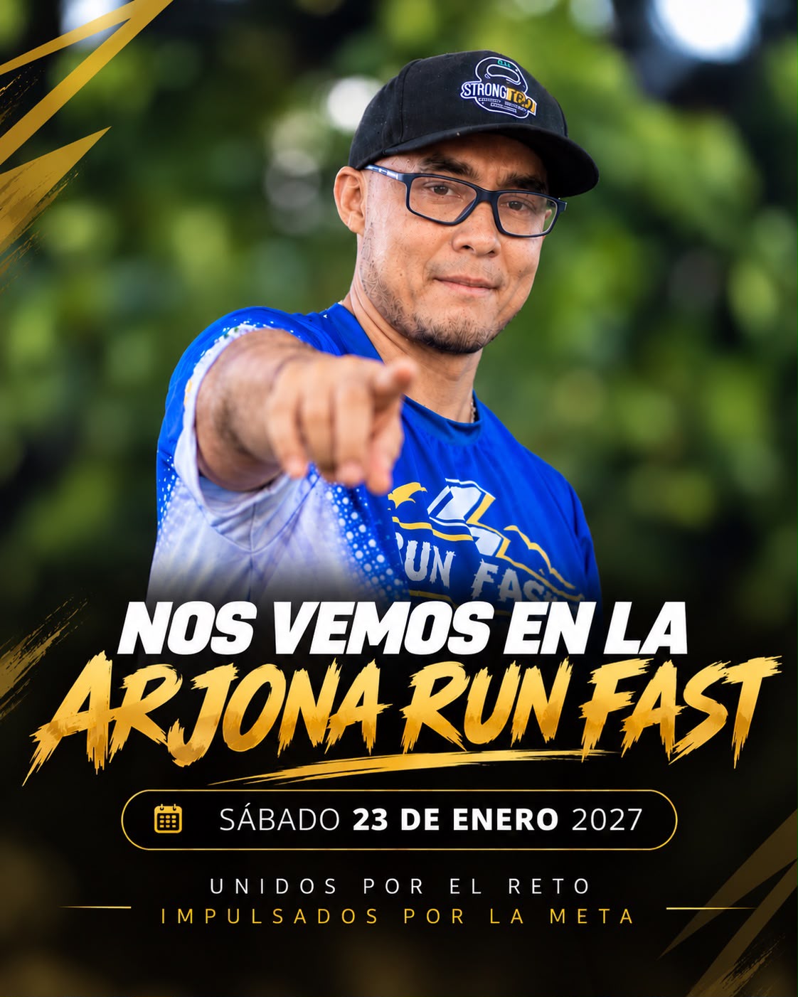 Afiche oficial Arjona Run Fast 2027