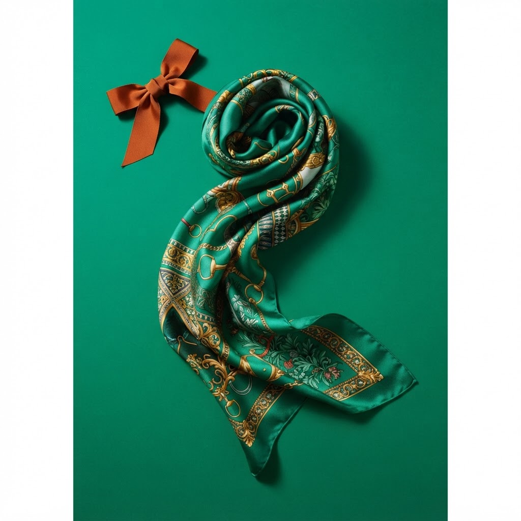 The Oblong Silk Scarf — studio view