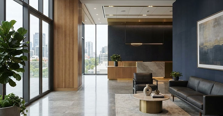 Calm, professional office interior with natural light