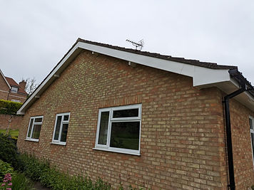 New fascias with black guttering