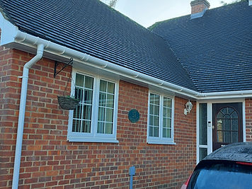 Roofline finished on brick
