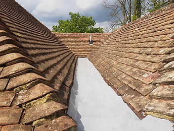 After: Roof valley cleared and re-sealed