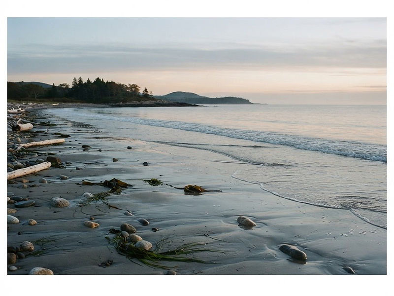 Quiet New England shoreline at first light