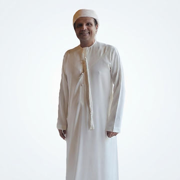 Khalid Kassim, founder of Khalid Group, in a white kandura