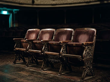 Cast-iron theatre stalls seats — 14 seats on original frames