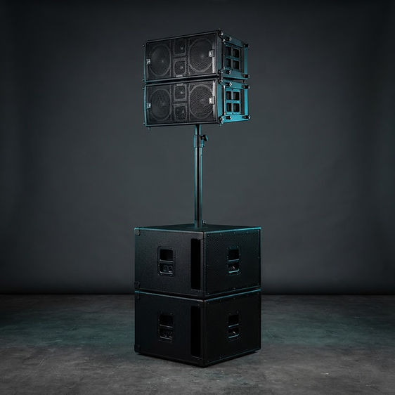 d&b audiotechnik E8 PA system — 4 tops, 2 subs, amps and cases — photo 1
