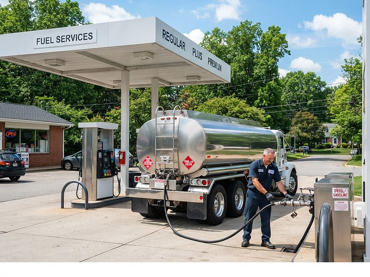 On-site fuel delivery to a station