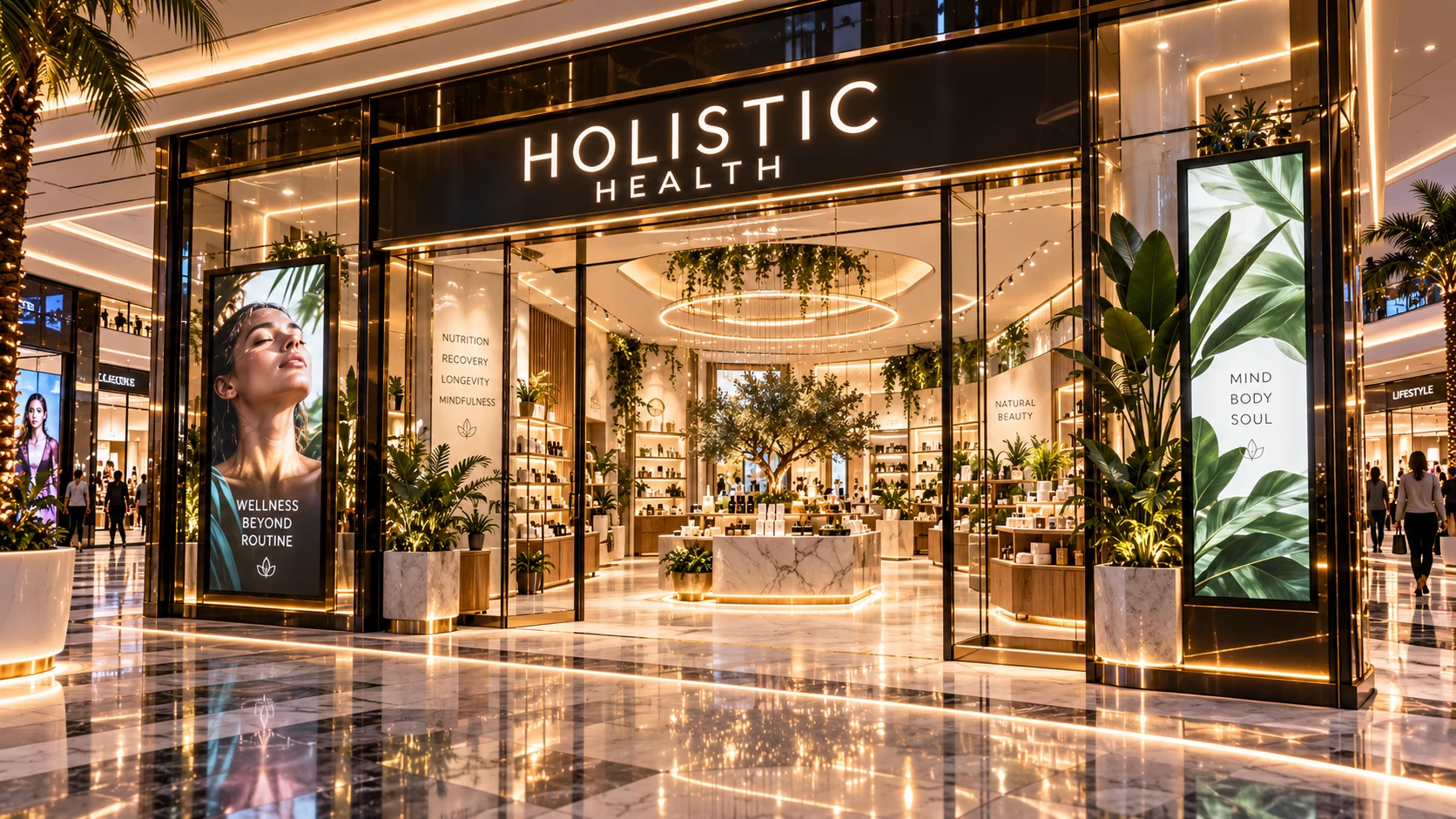 Holistic Health botanical storefront concept