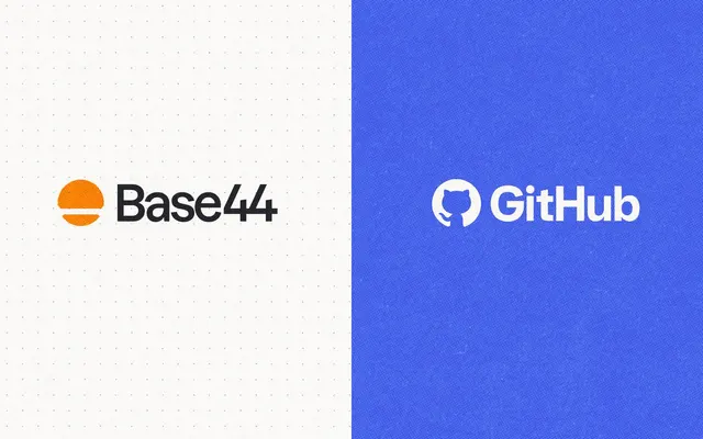 Base44 and GitHub logos
