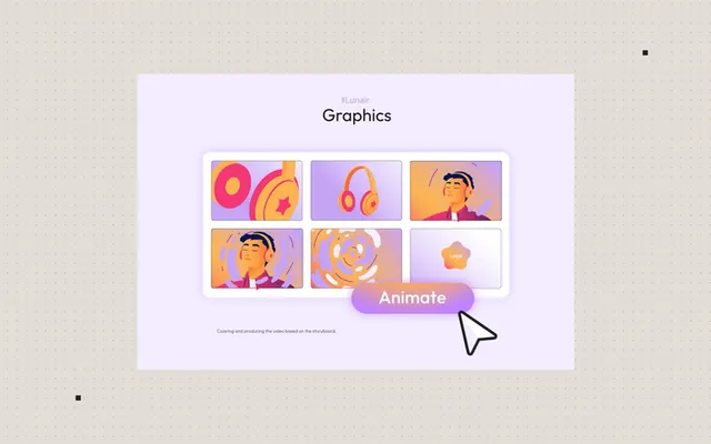 AI video platform animation screen