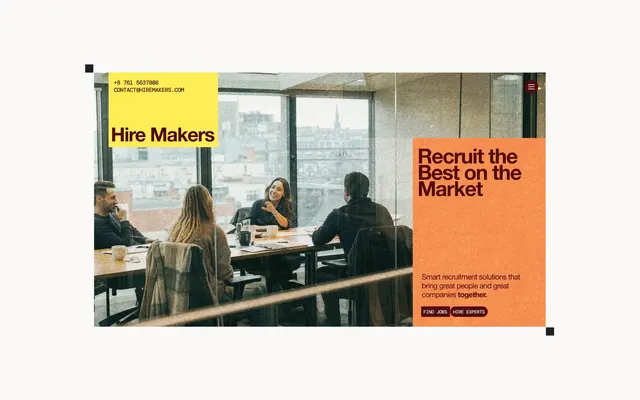 Recruitment agency website homepage