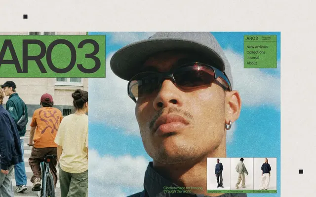 Streetwear fashion website homepage