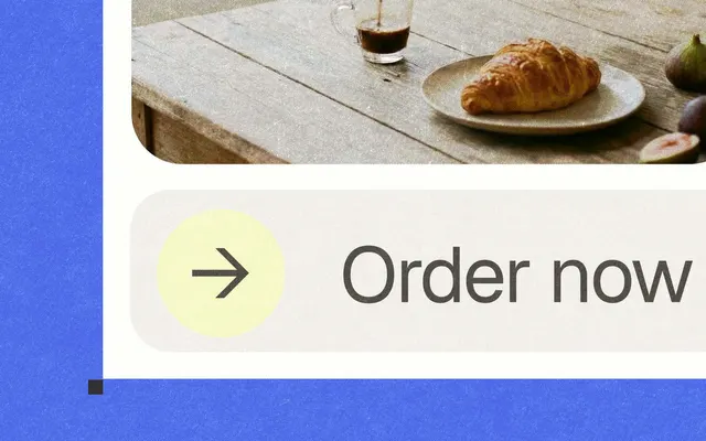 Food delivery app order screen