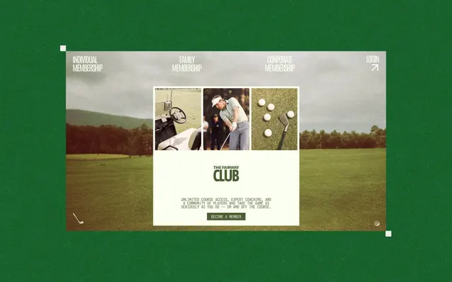 Golf club membership website