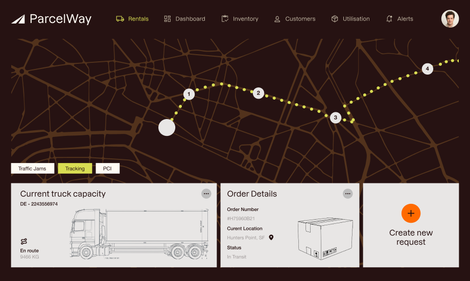 AI-created delivery fleet tracking app