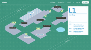 AI-created event venue map page