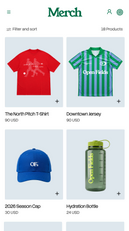 AI-generated merch store product grid