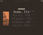 City tours travel site on mobile