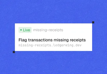 A live preview of the missing-receipts branch, running on its own URL
