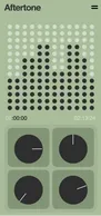 Audio player with a dot-grid visualization