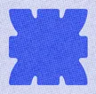 Blue abstract asterisk-shaped icon