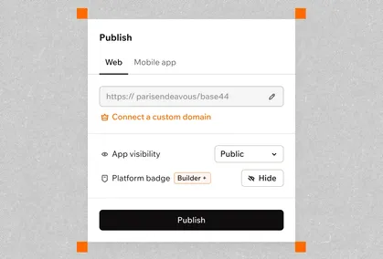 Publishing a Base44 app to the web