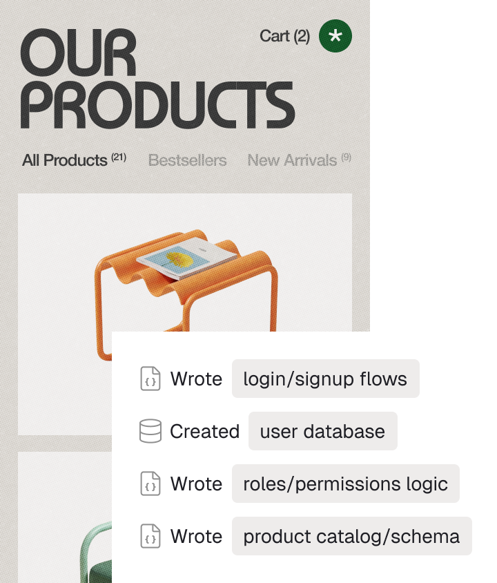 Backend configuration dashboard in Base44