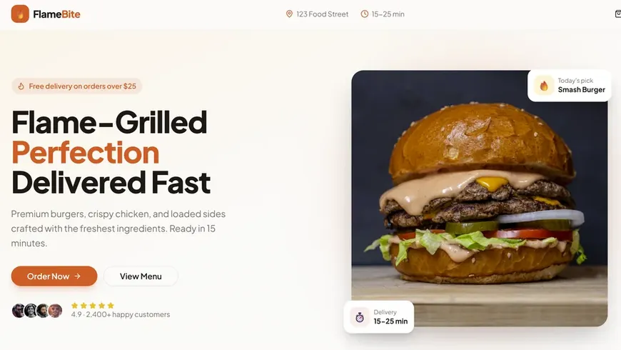 CrunchTime Fast Food restaurant website template