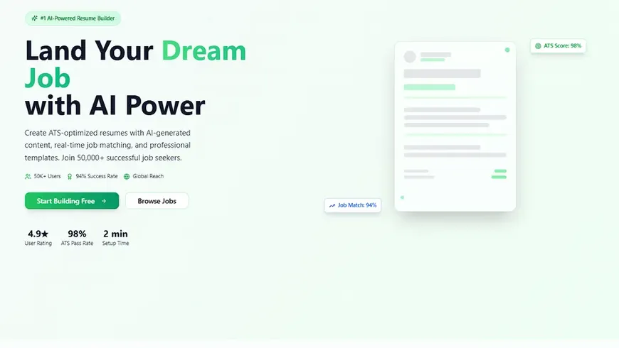 Lead-generation landing page template built with Base44, showing a product hero and signup