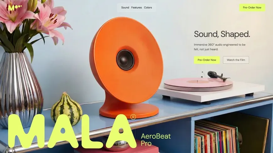 Product launch landing page template built with Base44 – a bold hero and a single call to action.