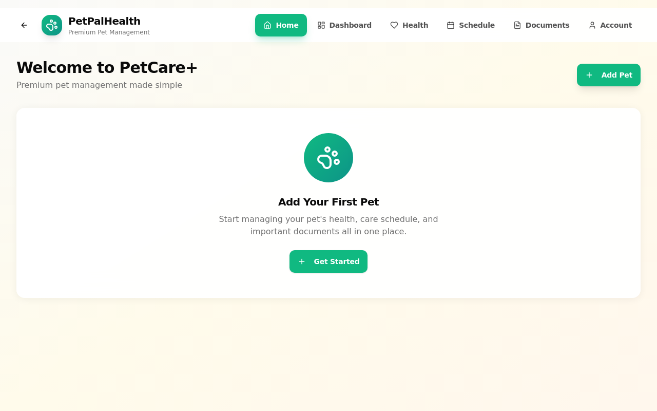 PetPal Health website preview