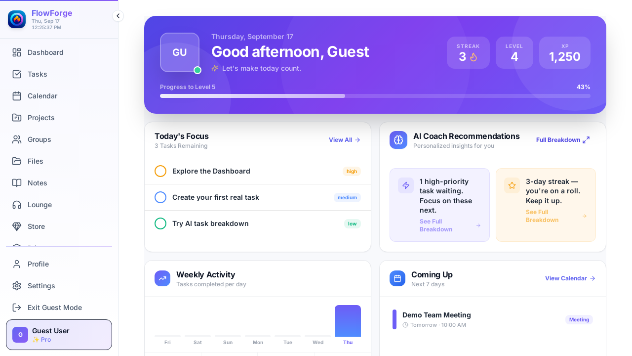 FlowForge – AI Assistant