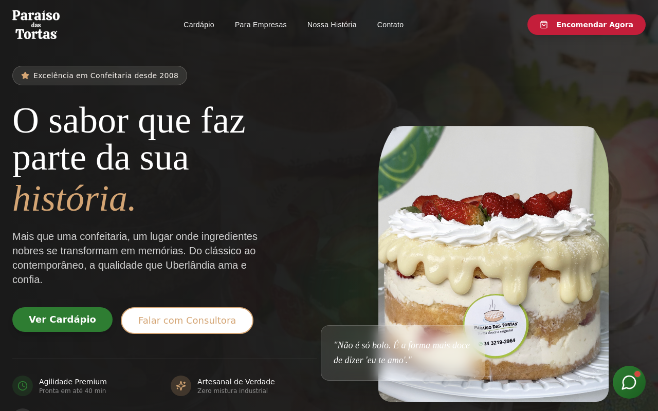 Paraíso das Tortas - Uberlândia