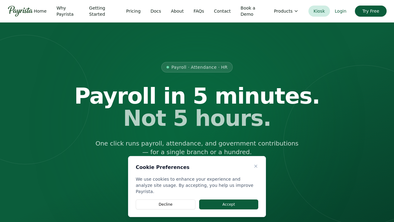 Payrista HRIS & Payroll System