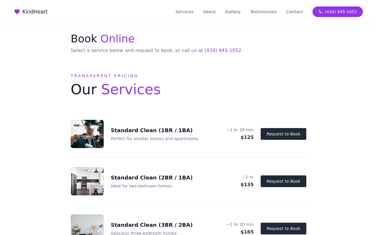 KindHeart Cleaning website preview