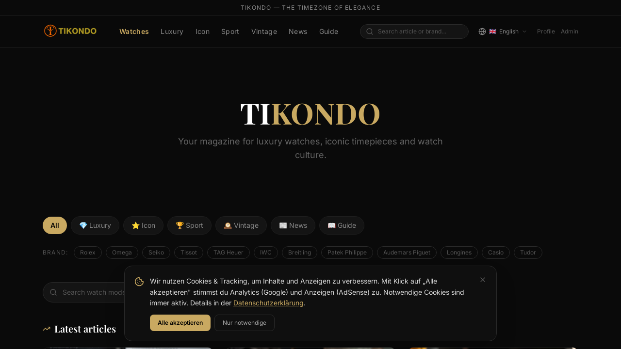 Tikondo-Dein Magazin für Luxusuhren, Kult-Timepieces und