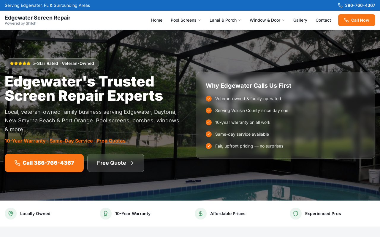 Edgewater Screen Repair