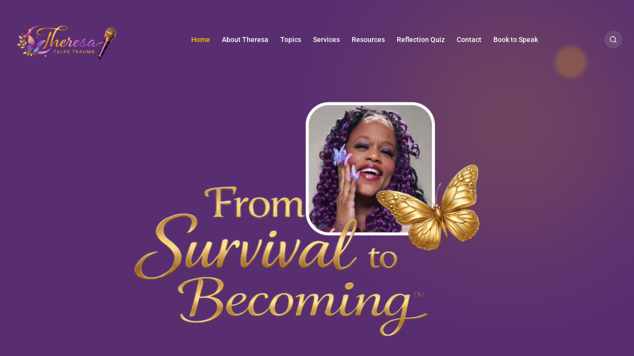 Screenshot of Theresa Talks Trauma