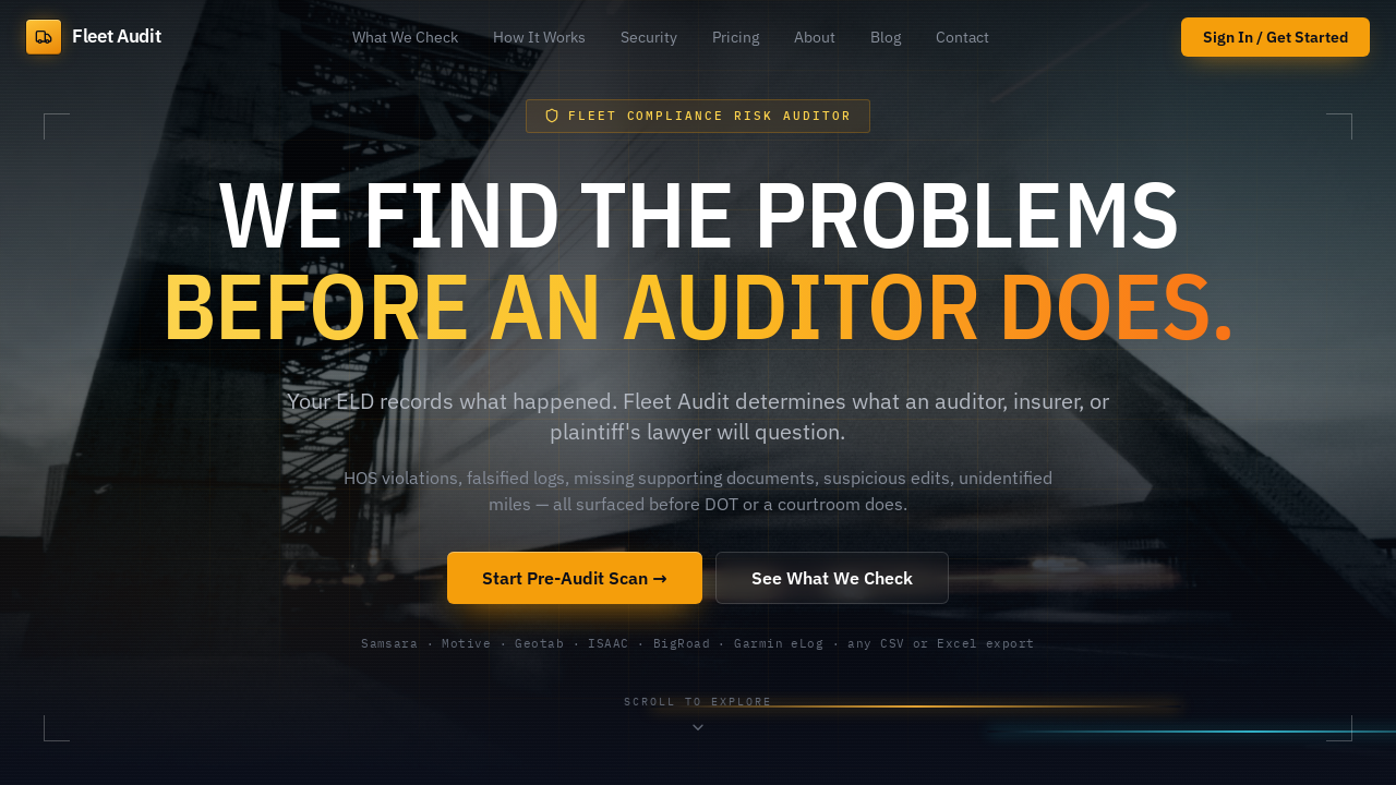 Fleet Audit