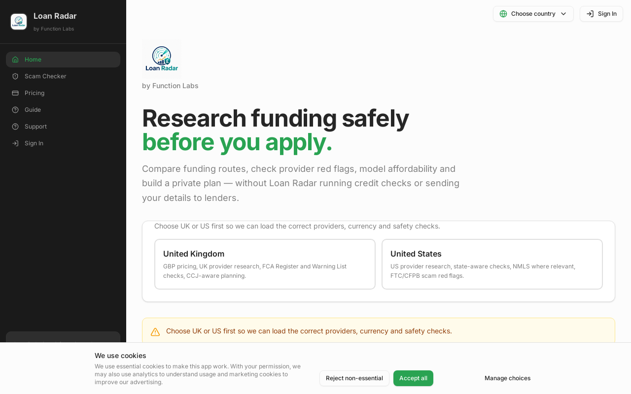 Loan Radar by Function Labs