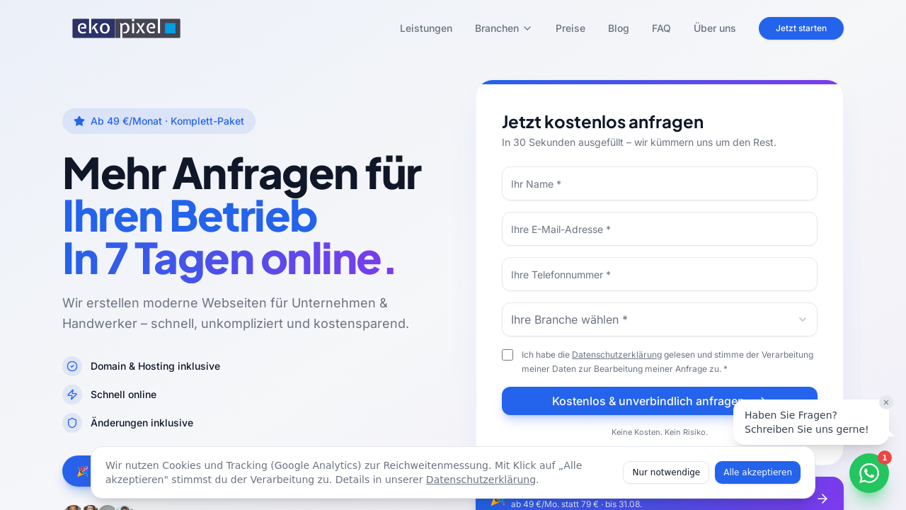 ekopixel - Ihre Website. Schnell. Professionell.