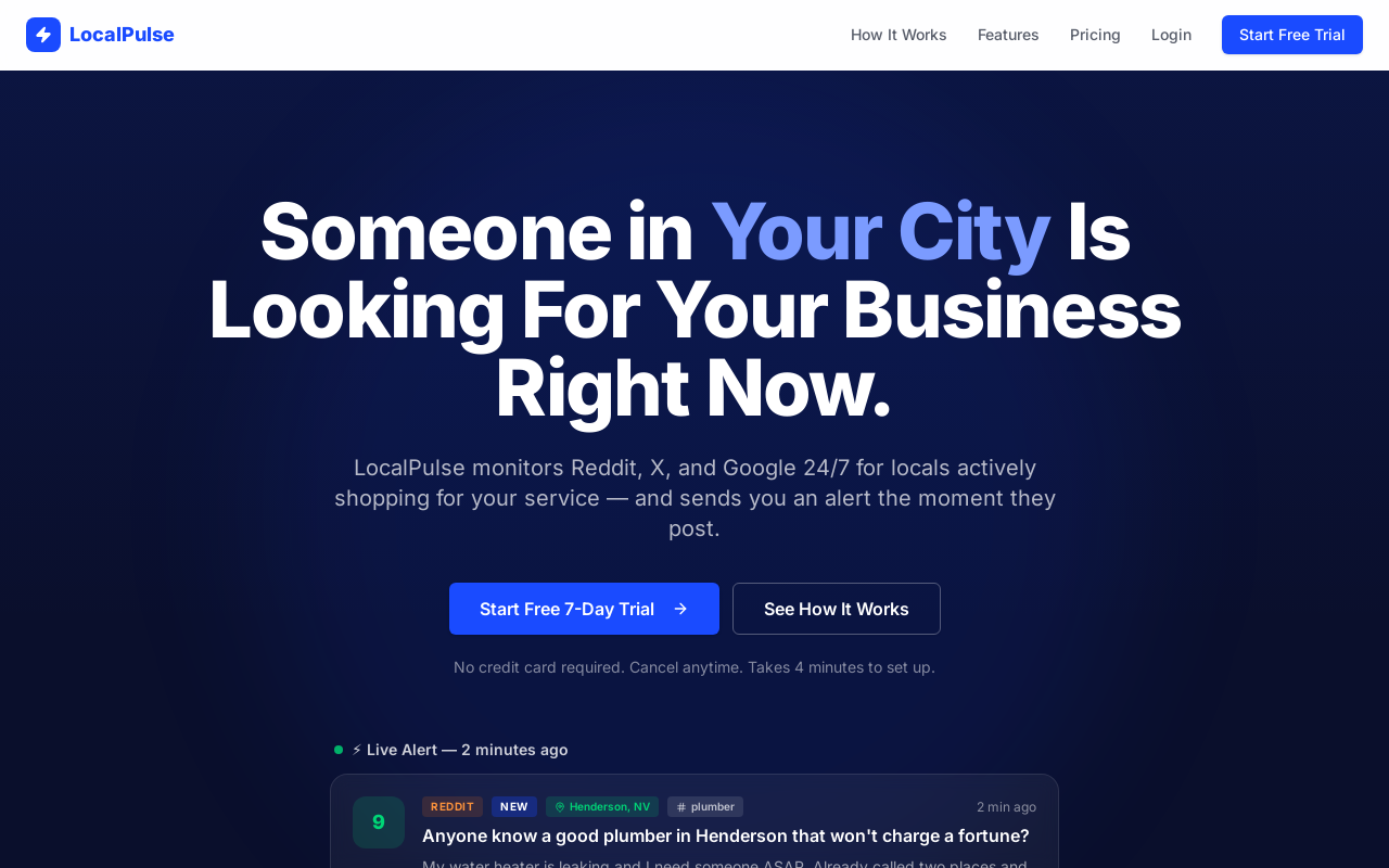 Screenshot of LocalPulse