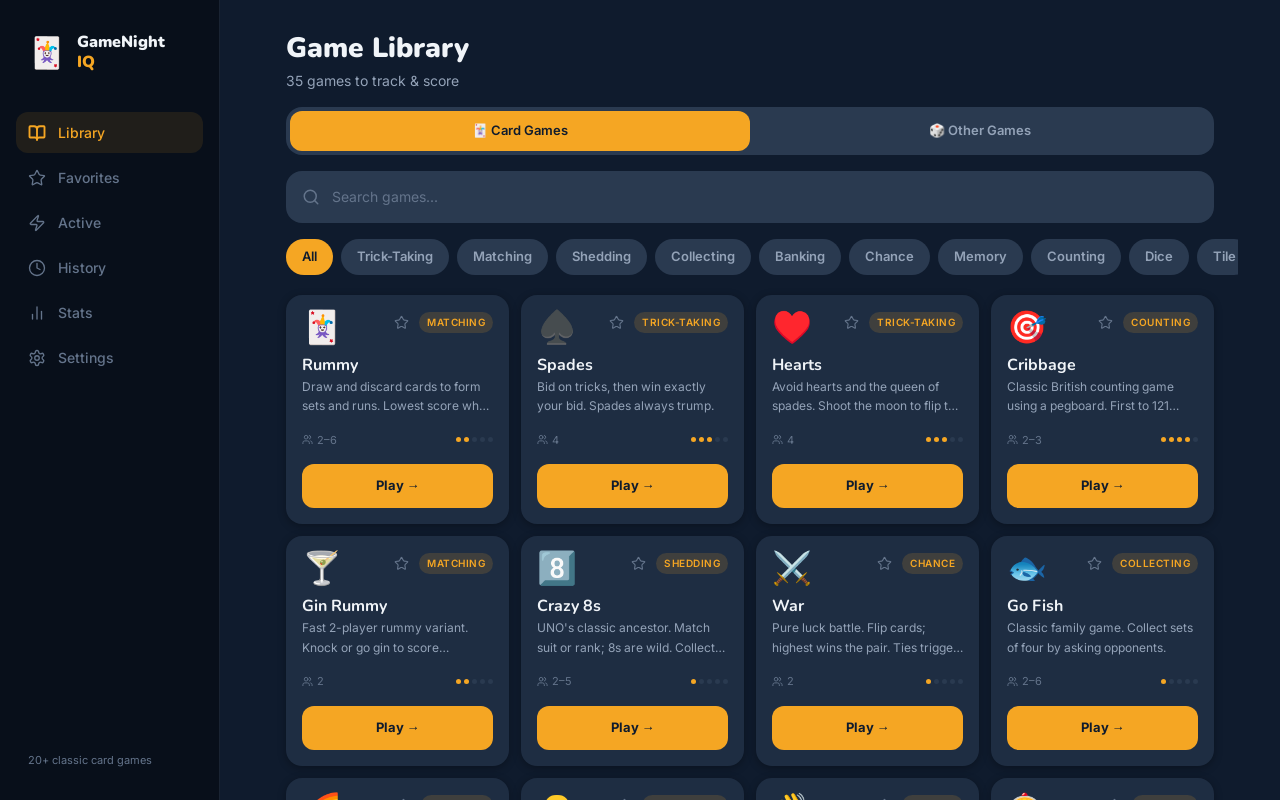GameNight IQ