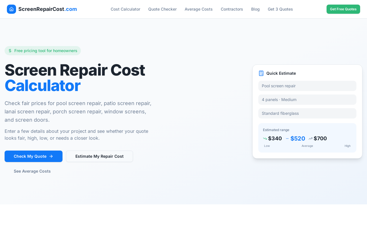 ScreenRepairCost.com