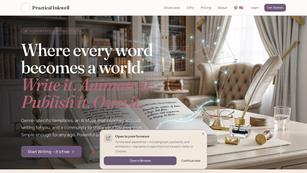 Practical Inkwell Story Studio 