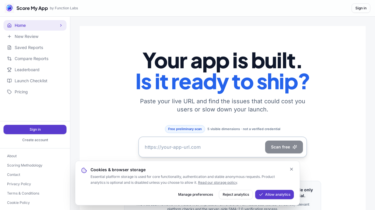 Score My App by Function Labs