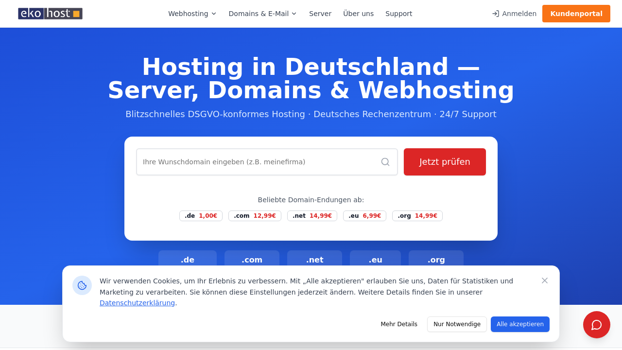 ekohsot - Hosting für Dich abgestimmt